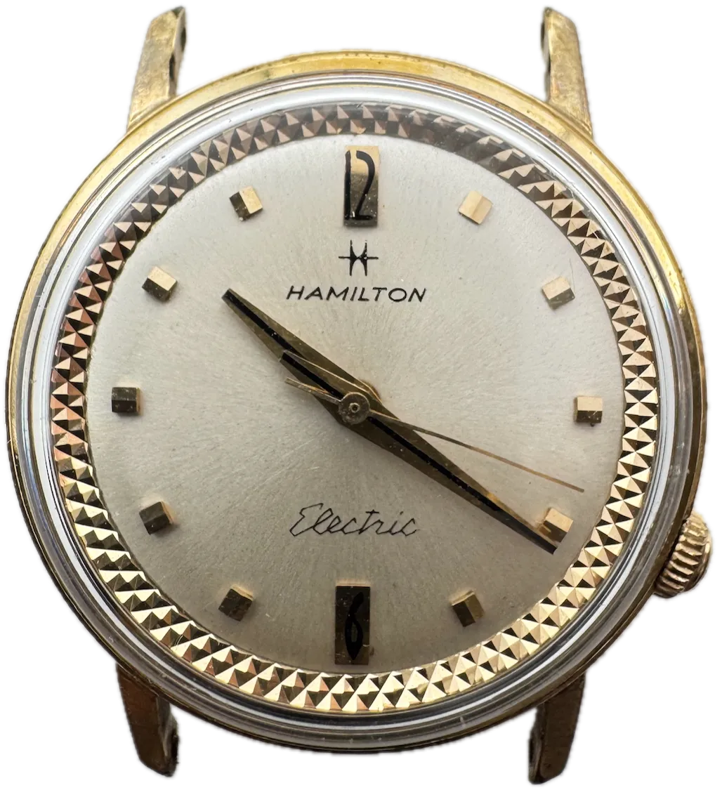 Vintage Hamilton Sunburst Dial Men's Electric Wristwatch 505 USA 10k RGP
