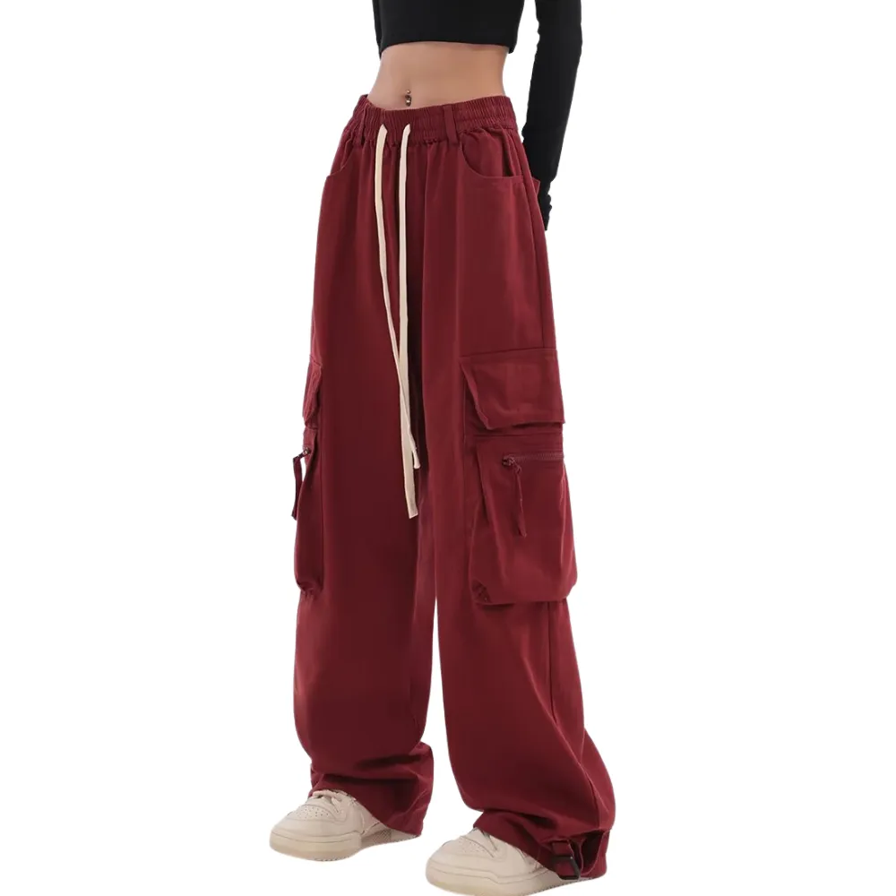 Vintage Multi-Pocket Straight Leg Cargo Pants