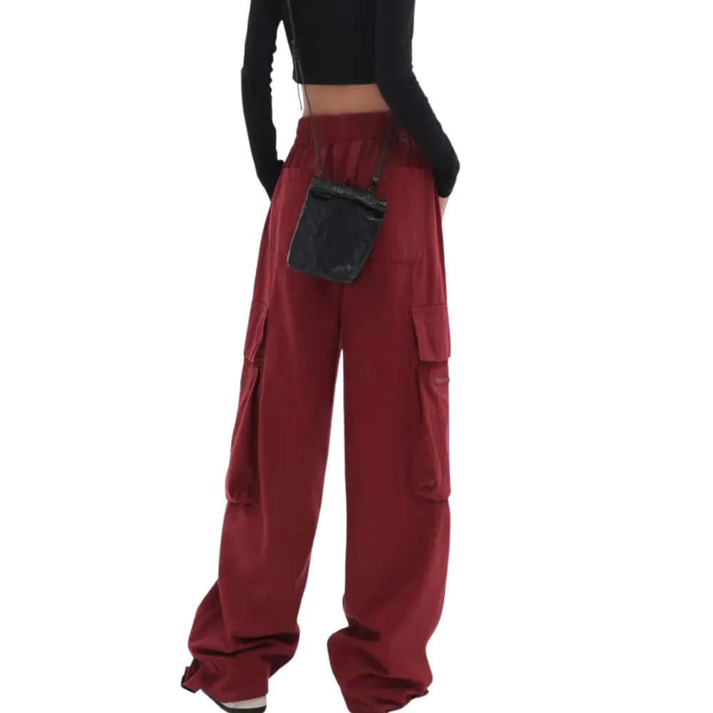 Vintage Multi-Pocket Straight Leg Cargo Pants
