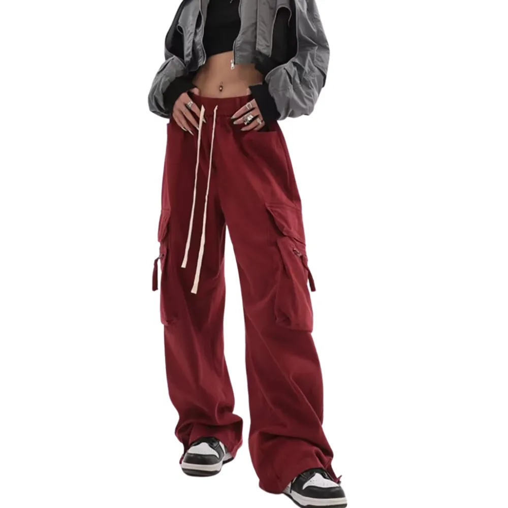 Vintage Multi-Pocket Straight Leg Cargo Pants