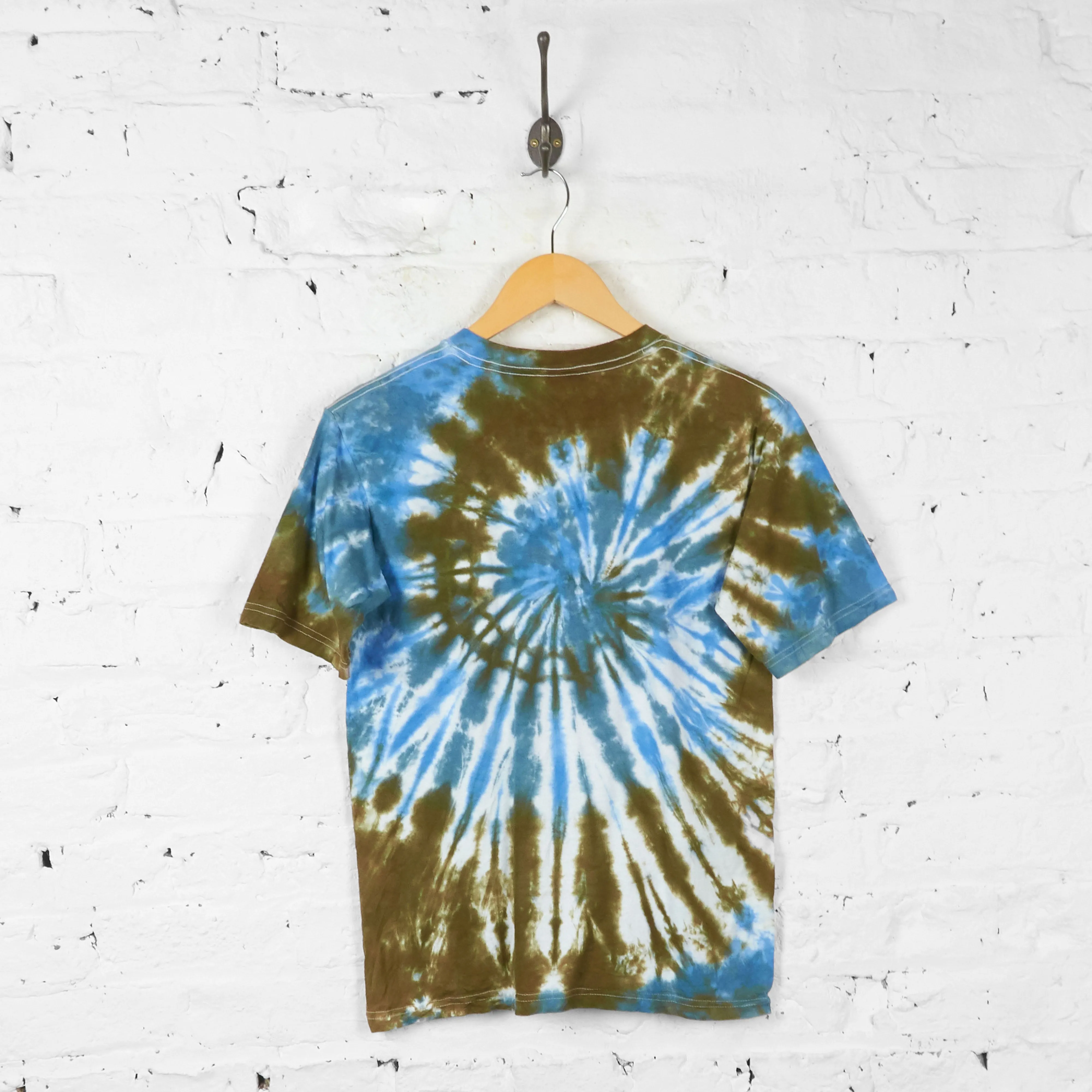 Vintage Tie Dye T-shirt - Blue/Brown - S
