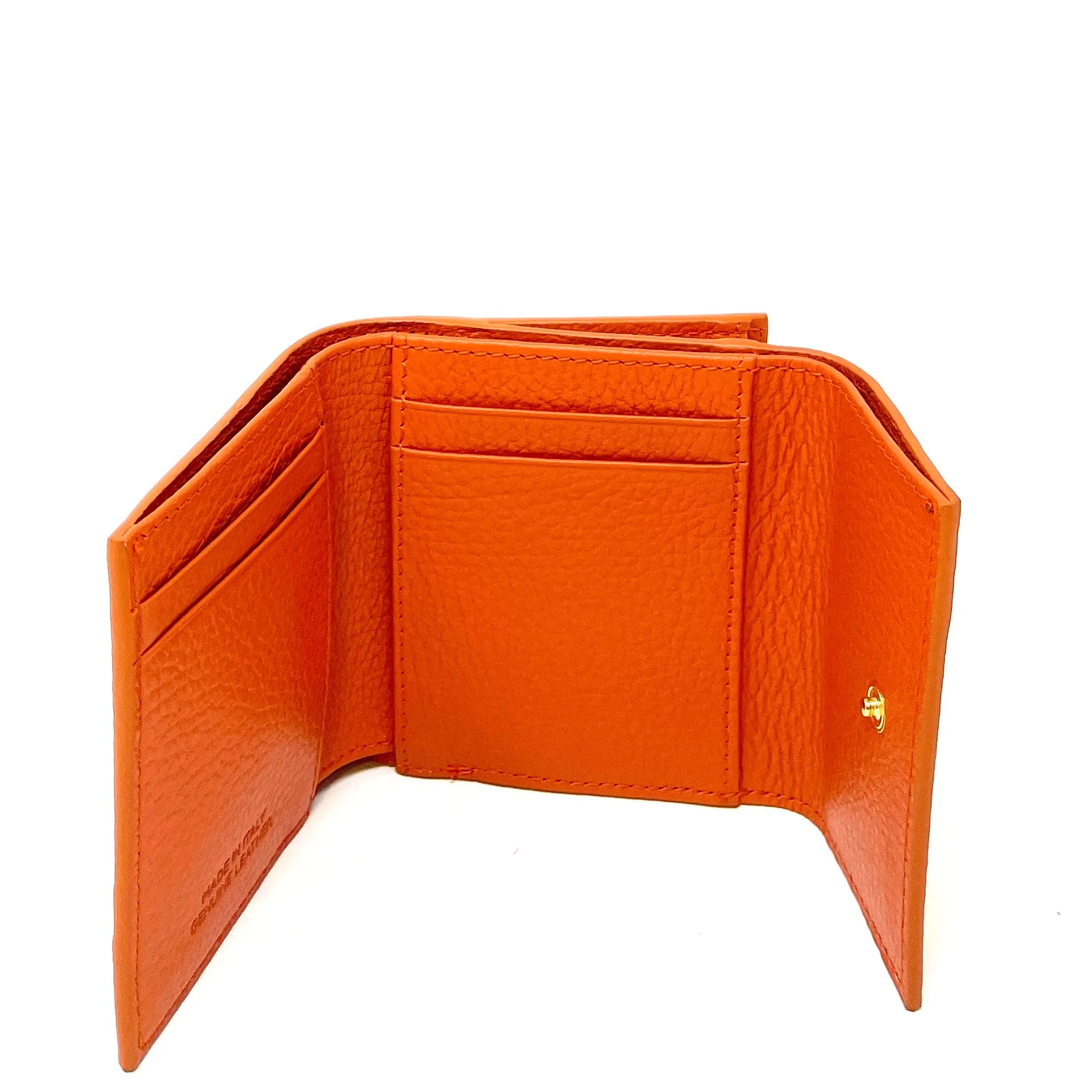 Visona Ultra Compact Trifold Wallet with Outside Zip Pocket