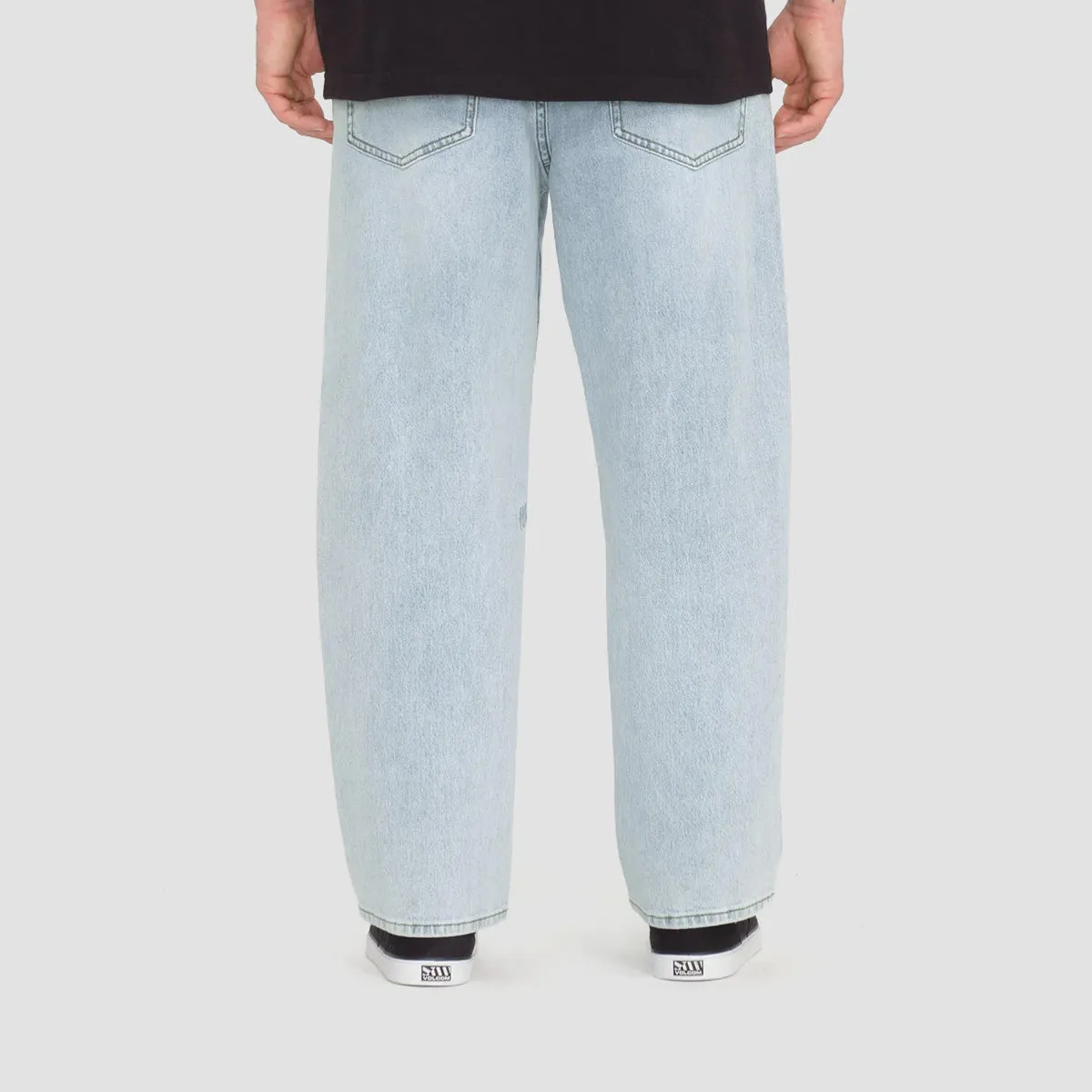 Volcom V Ent Hockey Relaxed Fit Dad Jeans Heavy Worn Faded