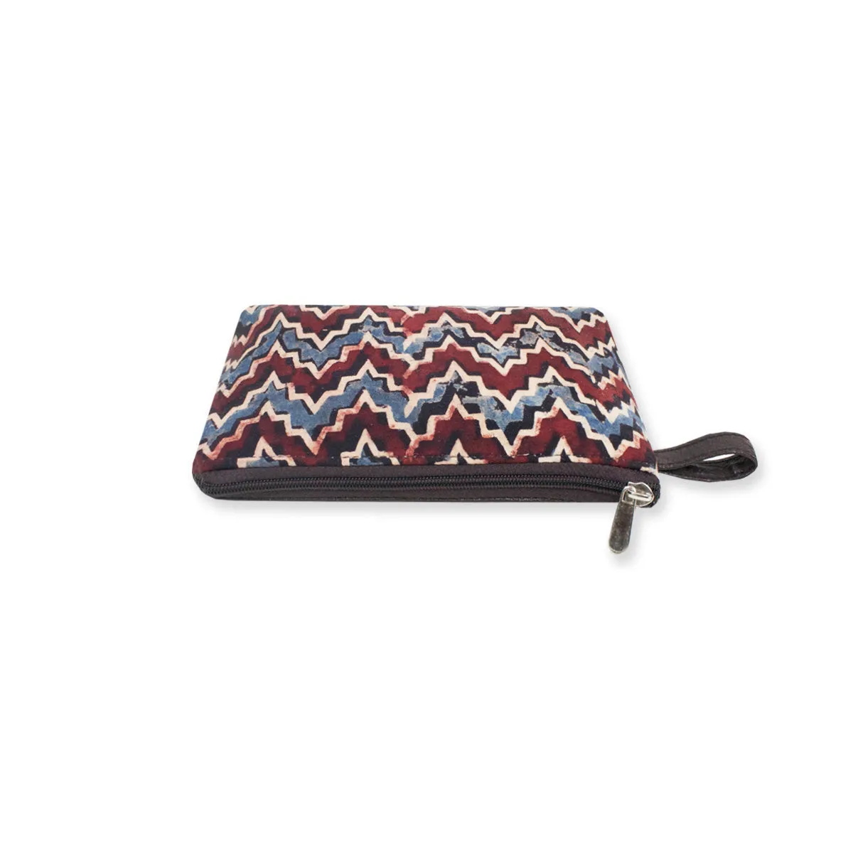 Waves Block Printed Pouch