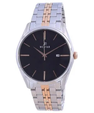 Westar Black Dial Two Tone Stainless Steel Quartz 50210 SPN 603 Men's Watch