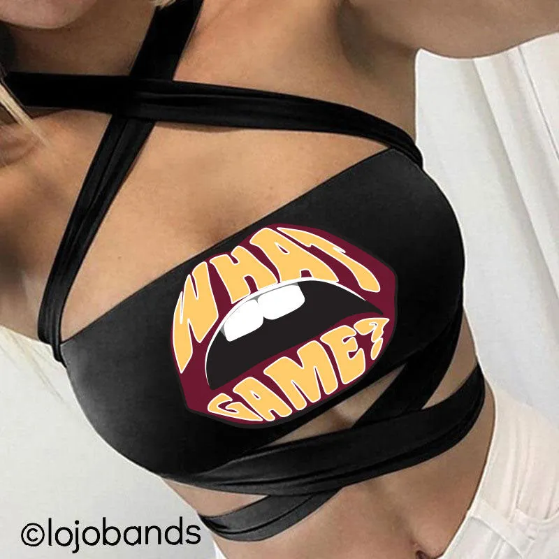 What Game Lips Black Multiway Bandeau