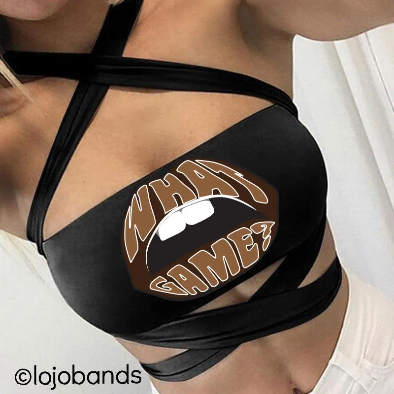 What Game Lips Black Multiway Bandeau
