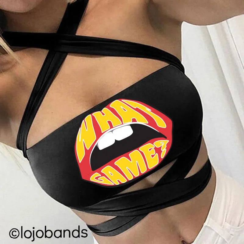 What Game Lips Black Multiway Bandeau