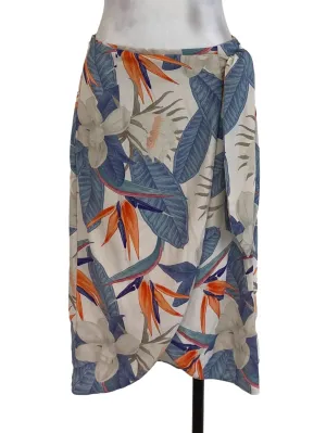 White Floral Wrap Skirt TTR