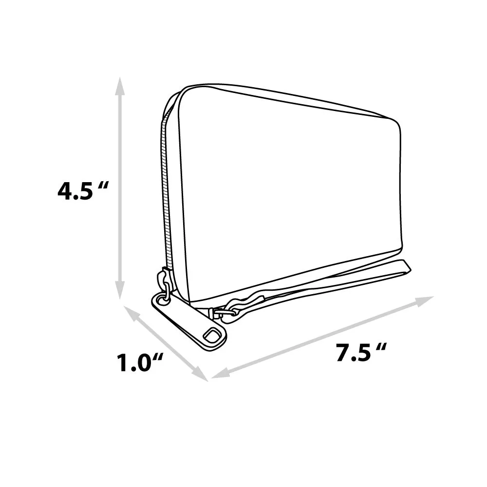 Wholesale PU Zip Around Wallet Rectangle - FRIENDS 6-Character Lunch on a Skyscraper Vivid Grays