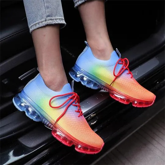 Women's Comfy Air Cushion Sneakers, Breathable Shoes Walking Running Shoes