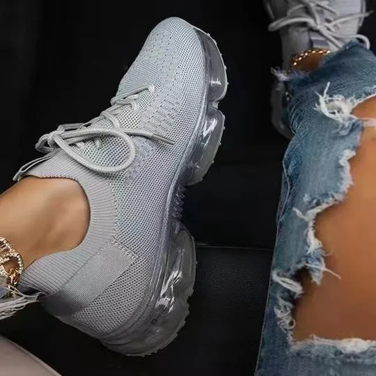 Women's Comfy Air Cushion Sneakers, Breathable Shoes Walking Running Shoes