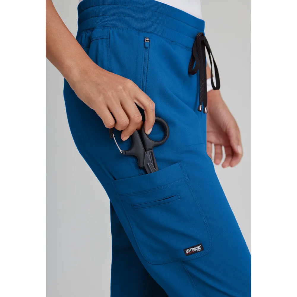 Women's Eden Jogger Scrub Pant - Greys Anatomy Spandex Stretch Collection / Color - New Royal / Fit - Regular / Sizes - XS, S, M, L, XL, 2XL, 3XL by Barco Uniforms