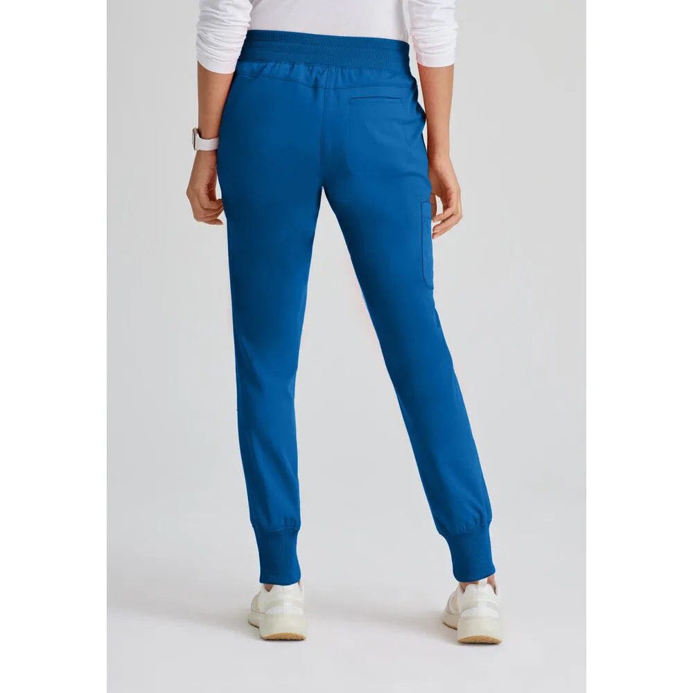 Women's Eden Jogger Scrub Pant - Greys Anatomy Spandex Stretch Collection / Color - New Royal / Fit - Regular / Sizes - XS, S, M, L, XL, 2XL, 3XL by Barco Uniforms