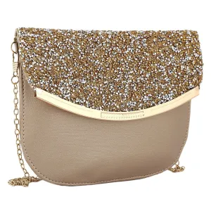 Women's Fancy Clutch 6717 - Golden