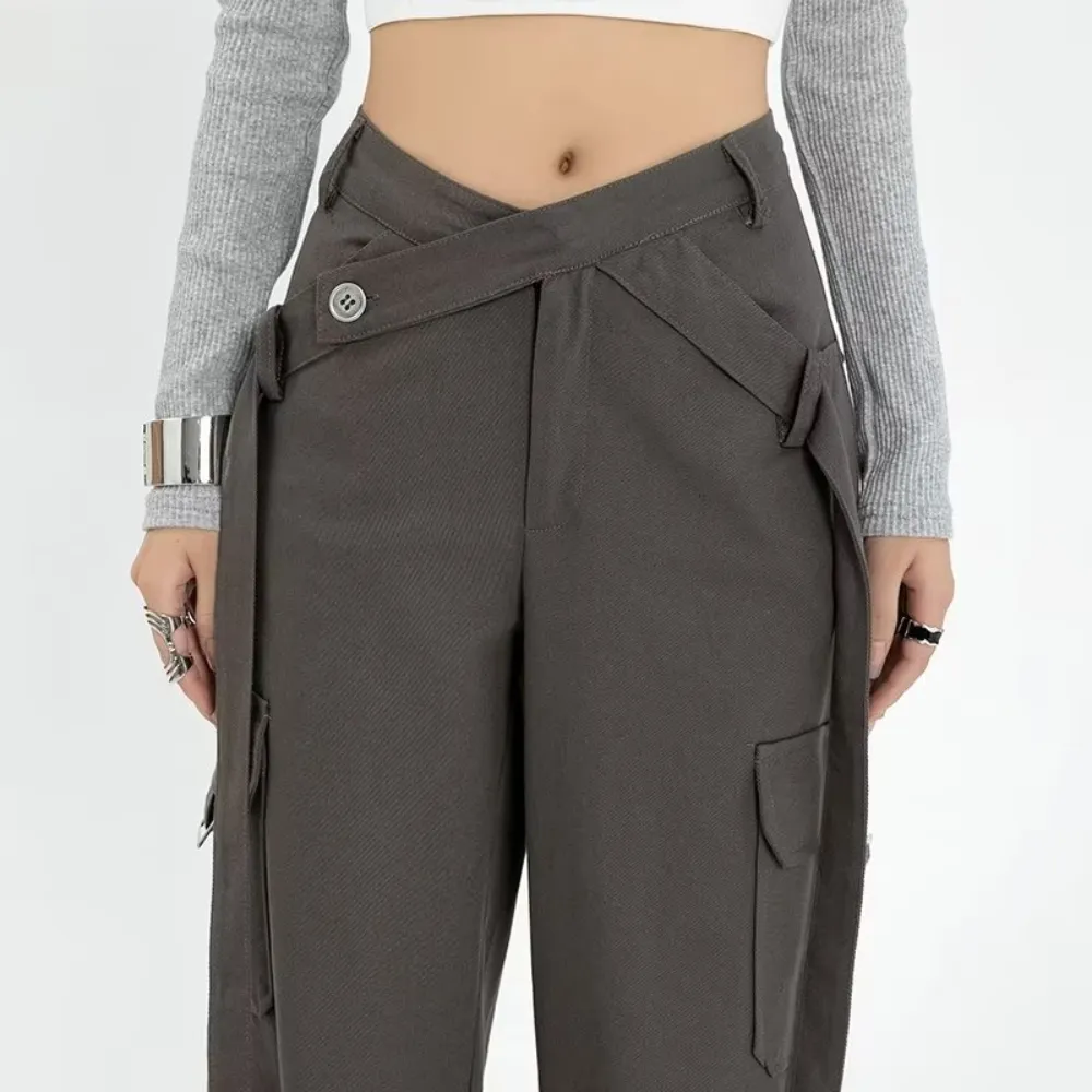 Women's High Street Low Rise Lace-Up Cargo Pants