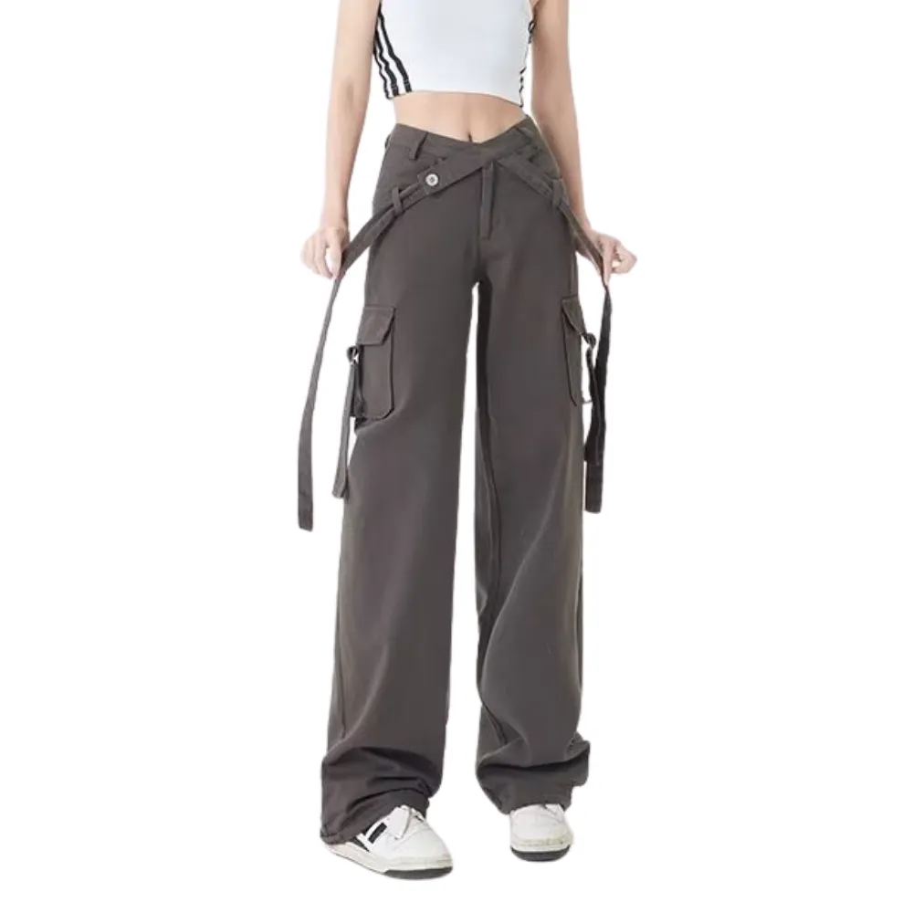 Women's High Street Low Rise Lace-Up Cargo Pants