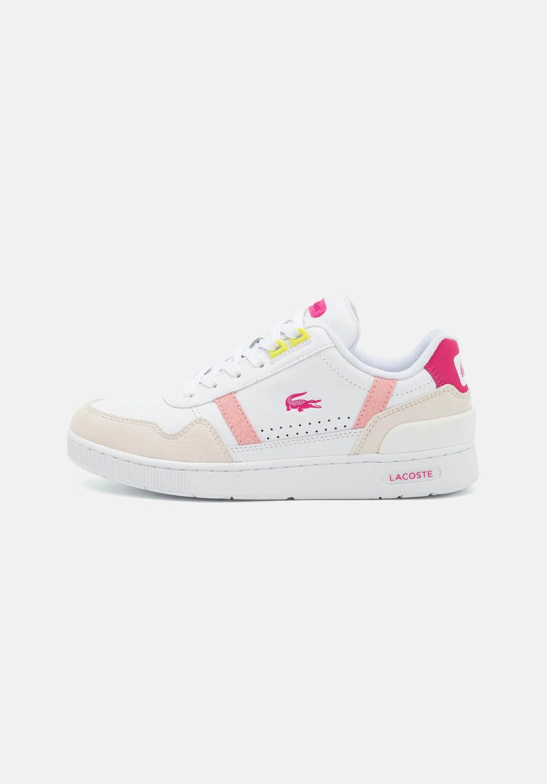Women’s Leather T-Clip Sneakers White/Pink