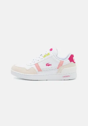 Women’s Leather T-Clip Sneakers White/Pink