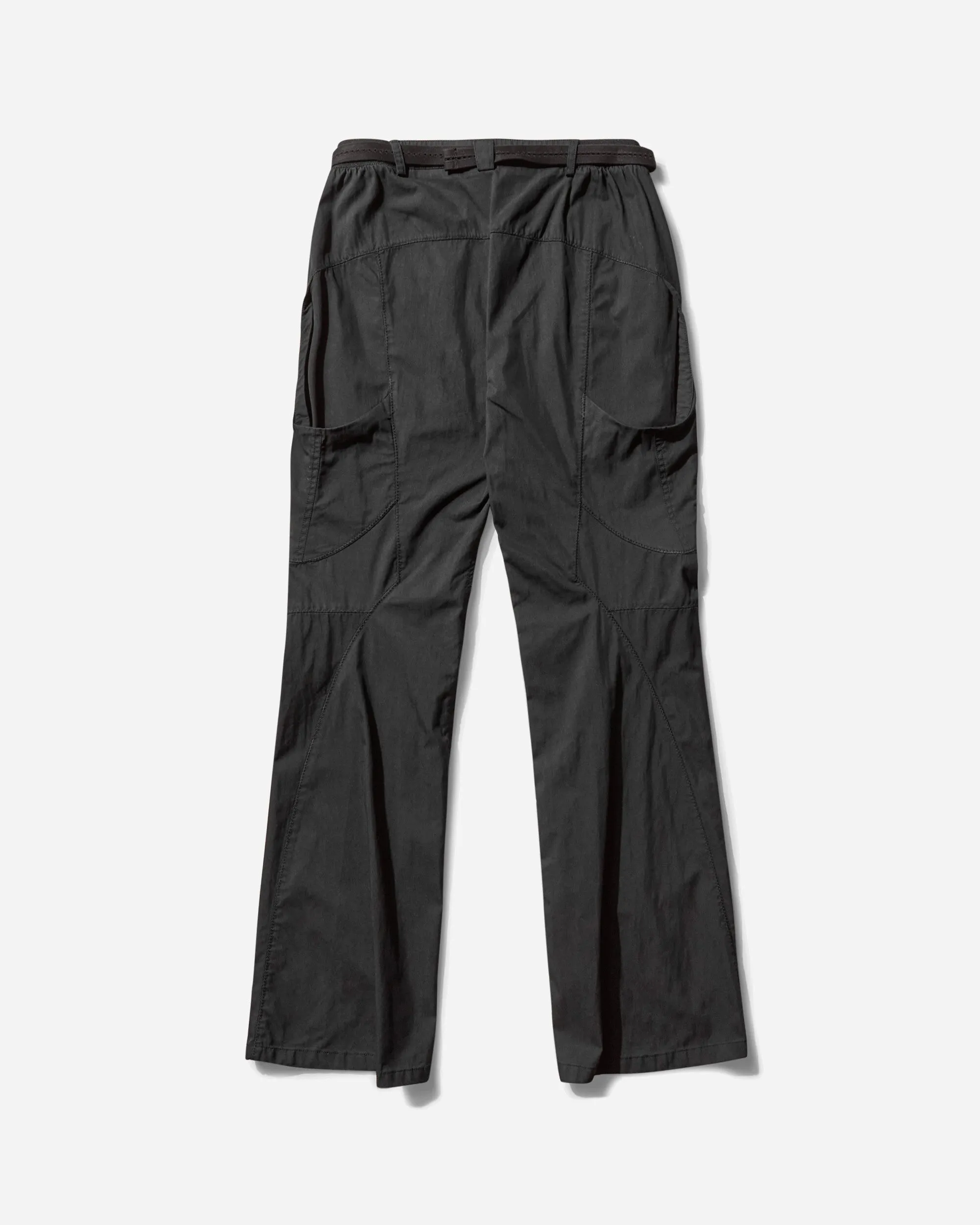 Women's Low-Rise Pants with Belt Black