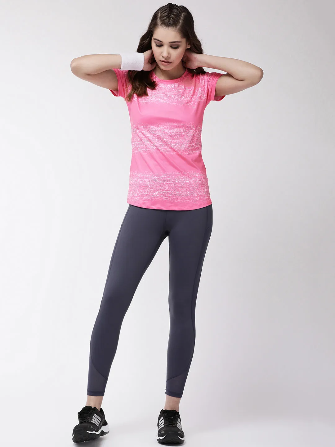 Women's Neon Print Gym Top