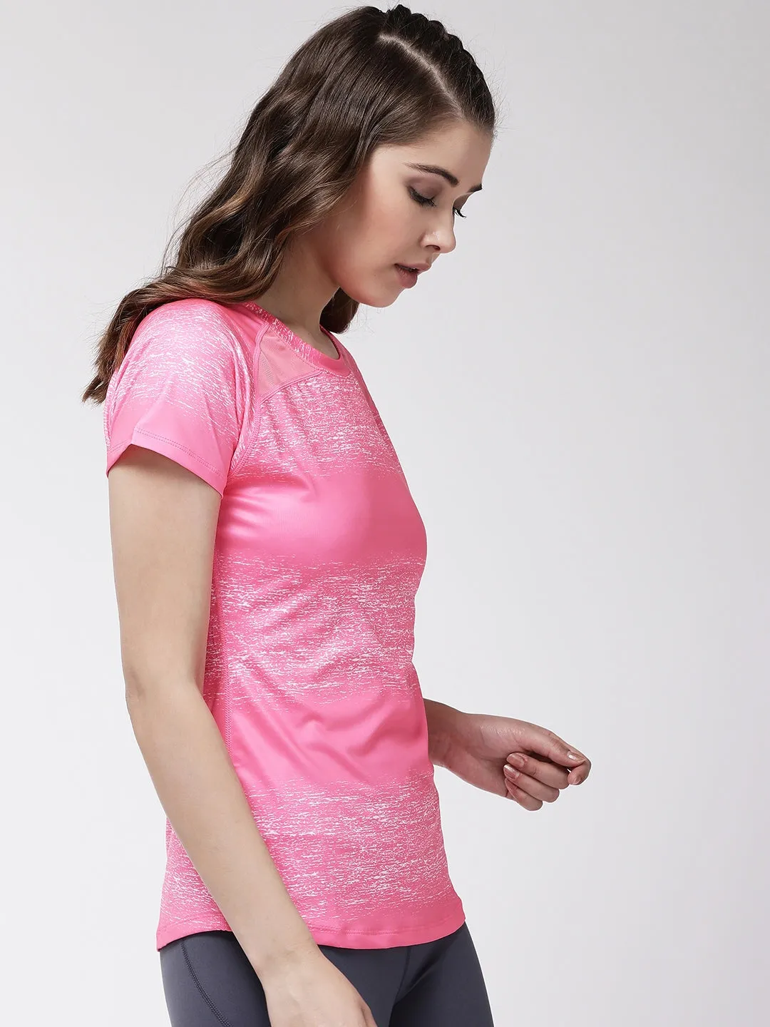 Women's Neon Print Gym Top