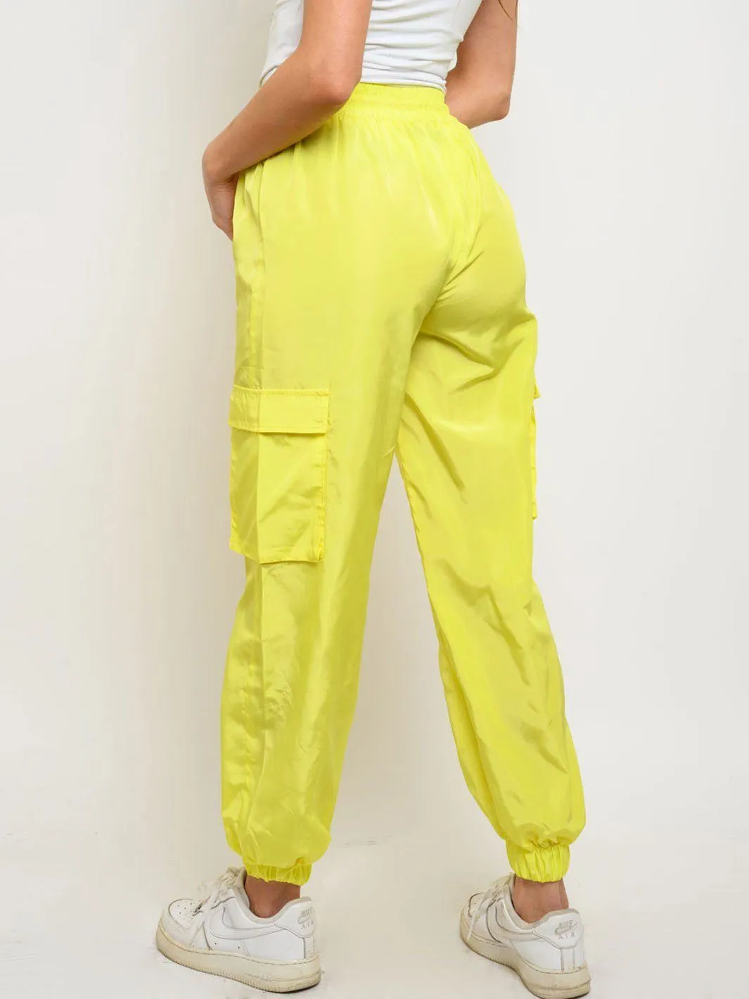 WOMEN'S STRIPE POCKETS JOGGER PANTS