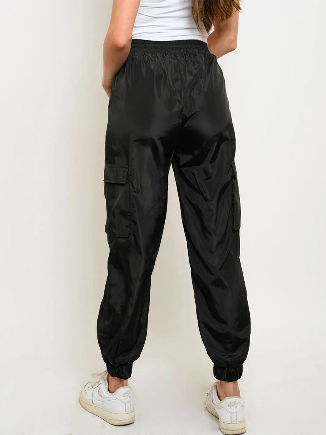 WOMEN'S STRIPE POCKETS JOGGER PANTS