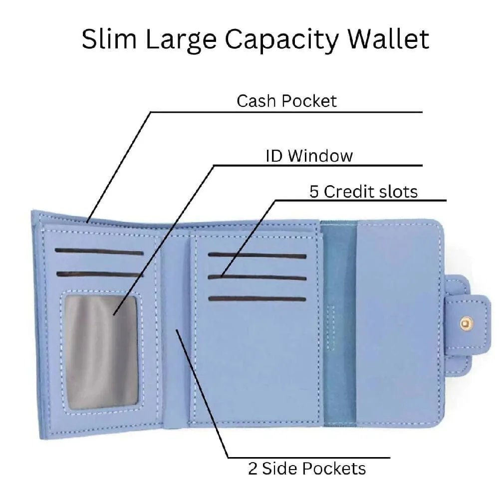 Women's Trifold Clutch Card Holder Wallet