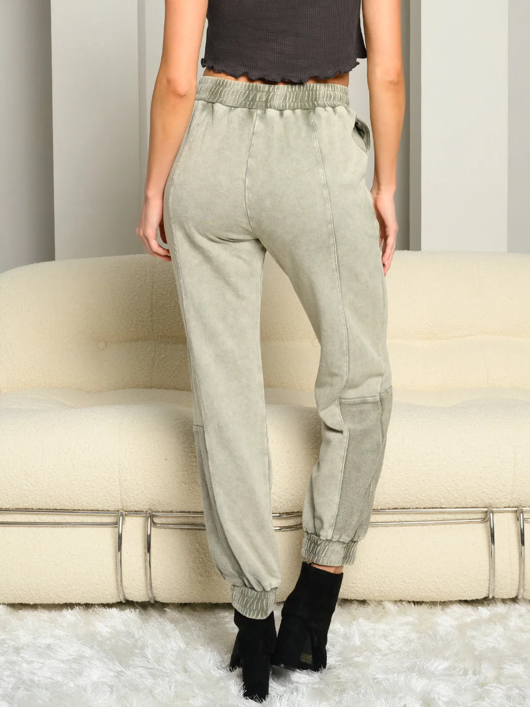 WOMEN'S WASHED TERRY JOGGER PANTS
