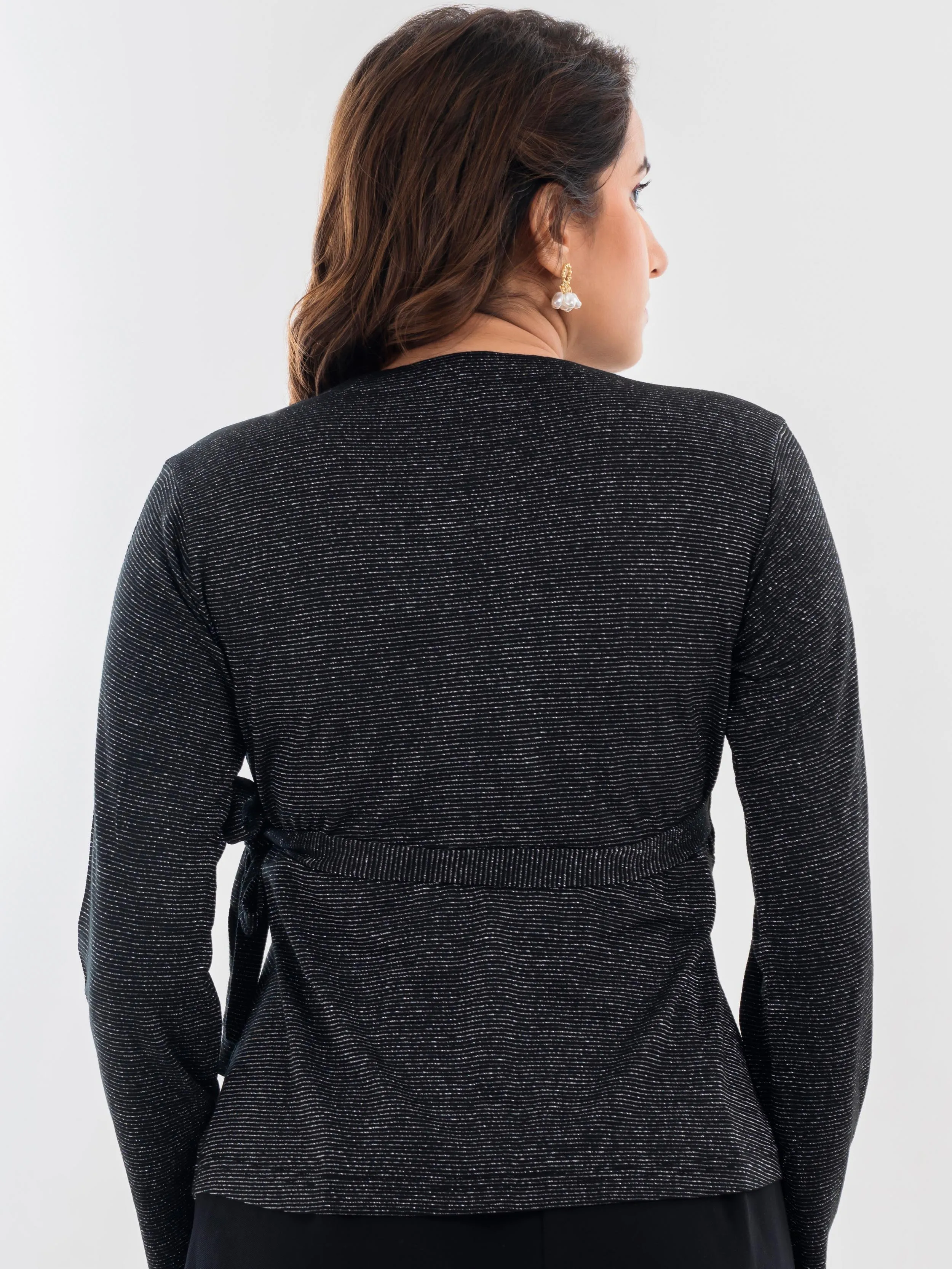 Wrap Knot Top Black