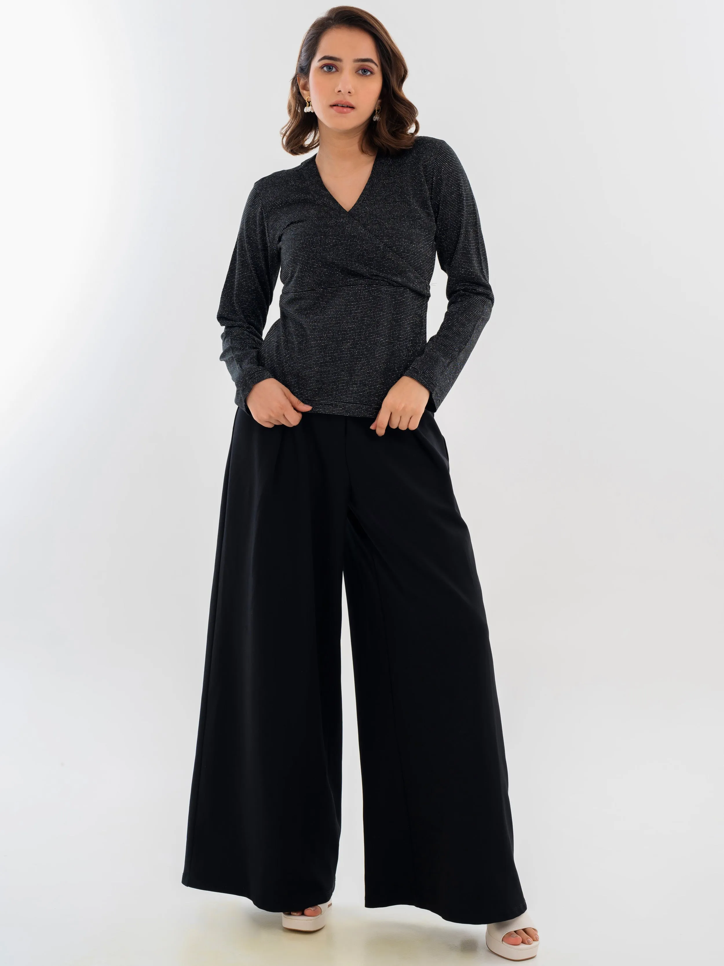 Wrap Knot Top Black