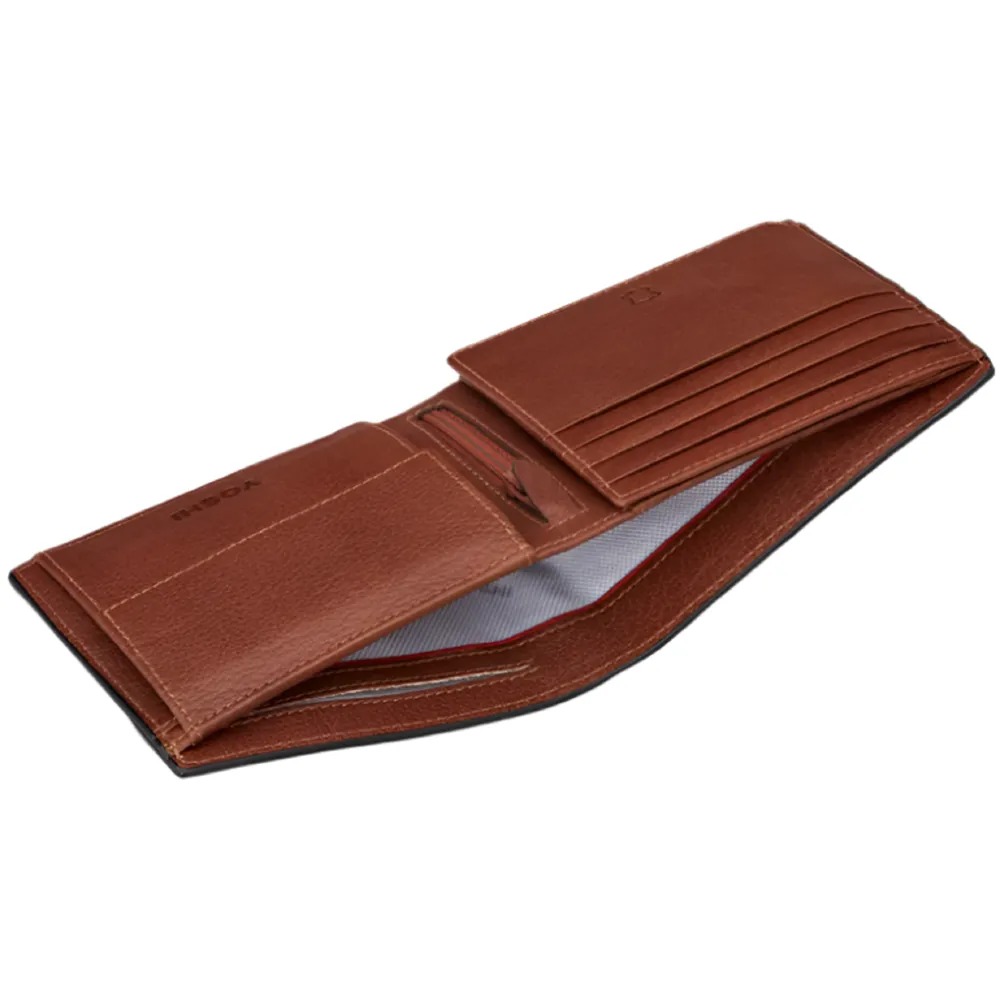 Yoshi Extra Capacity Brown Leather Wallet with Coin Pocket