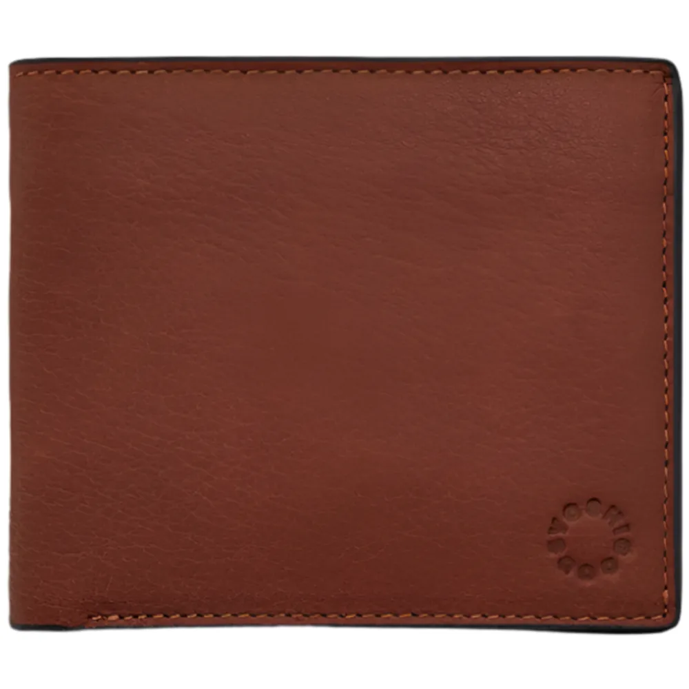 Yoshi Extra Capacity Brown Leather Wallet with Coin Pocket