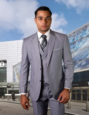 ZARGALA 3 PC GREY MODERN FIT SUIT