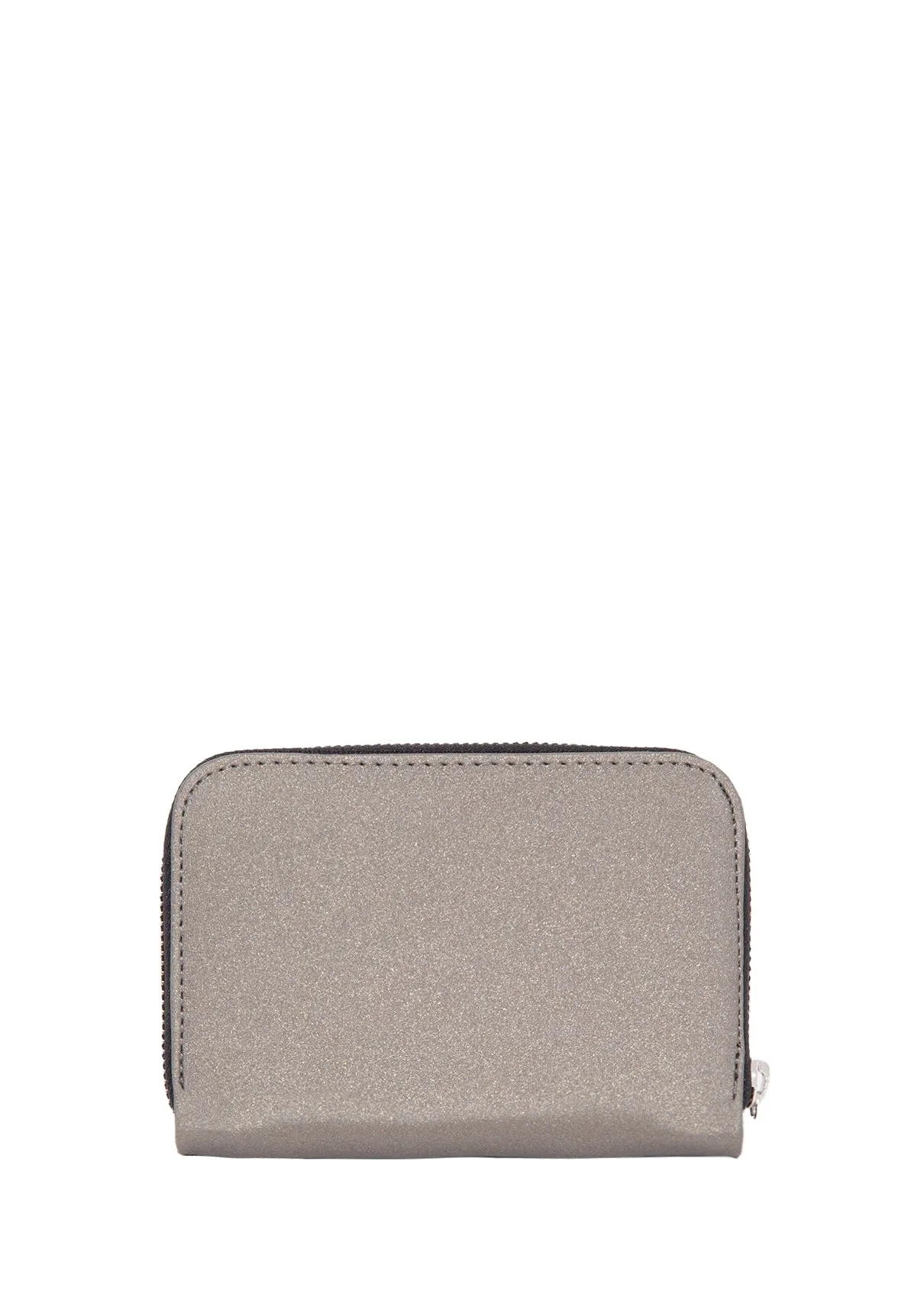 Zip Detailed Grey Wallet